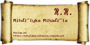 Mihályka Mihaéla névjegykártya